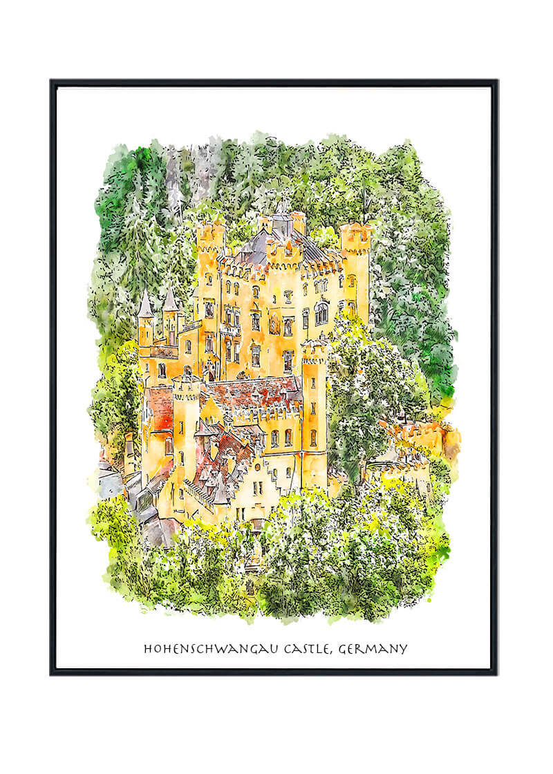 Hohenschangau Castle Poster, Germany