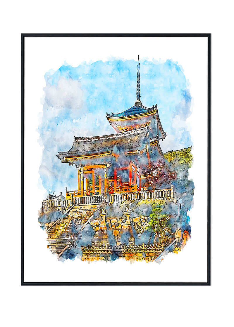 Kiyomizudera Temple Poster, Japan
