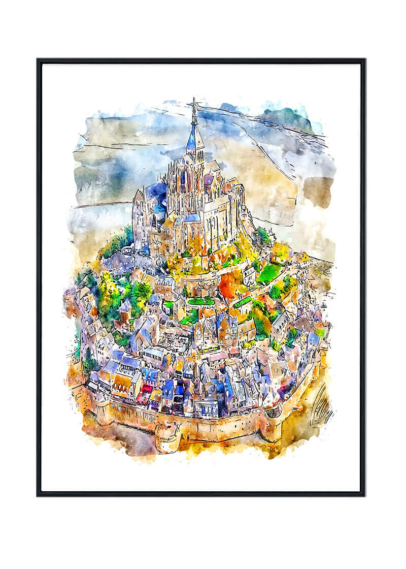 Mont Saint Michel Poster, France