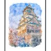 Osaka Castle Poster, Japan
