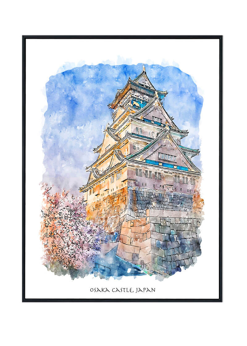 Osaka Castle Poster, Japan