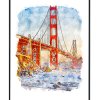 Golden Gate Bridge Poster, San Francisco