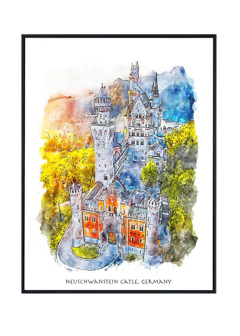 Neuschwanstein Castle Poster, Germany