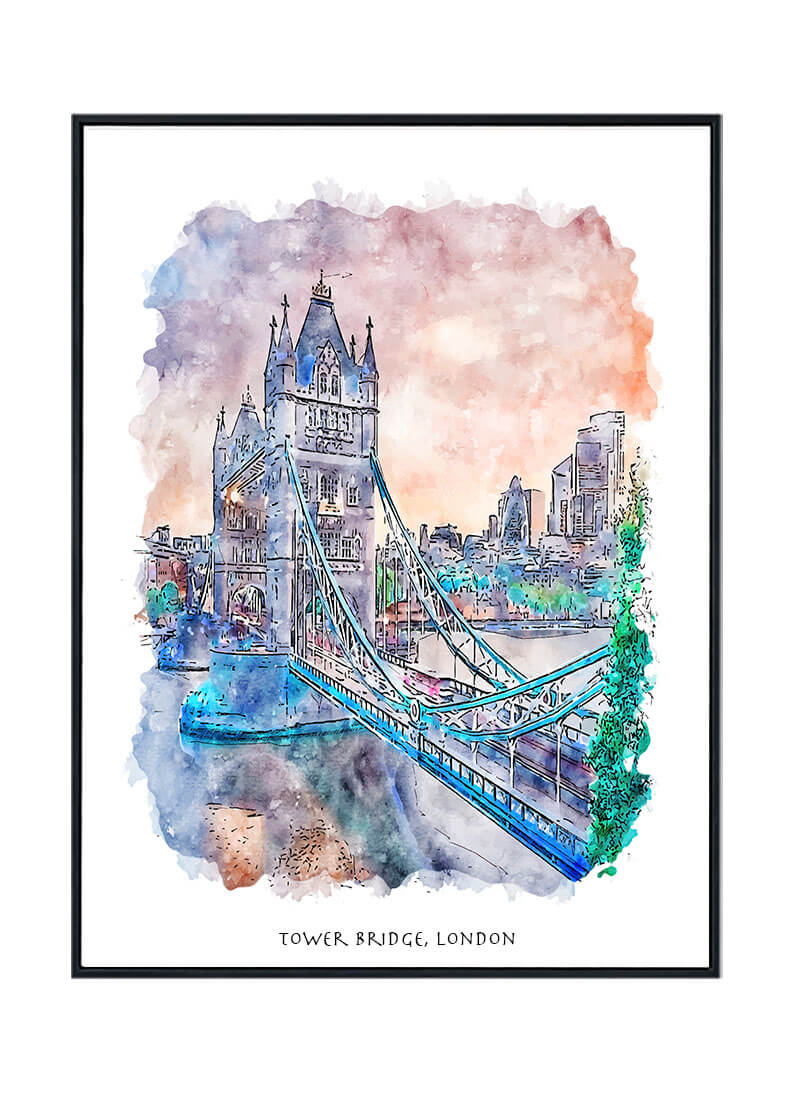 Tower Bridge Poster, London