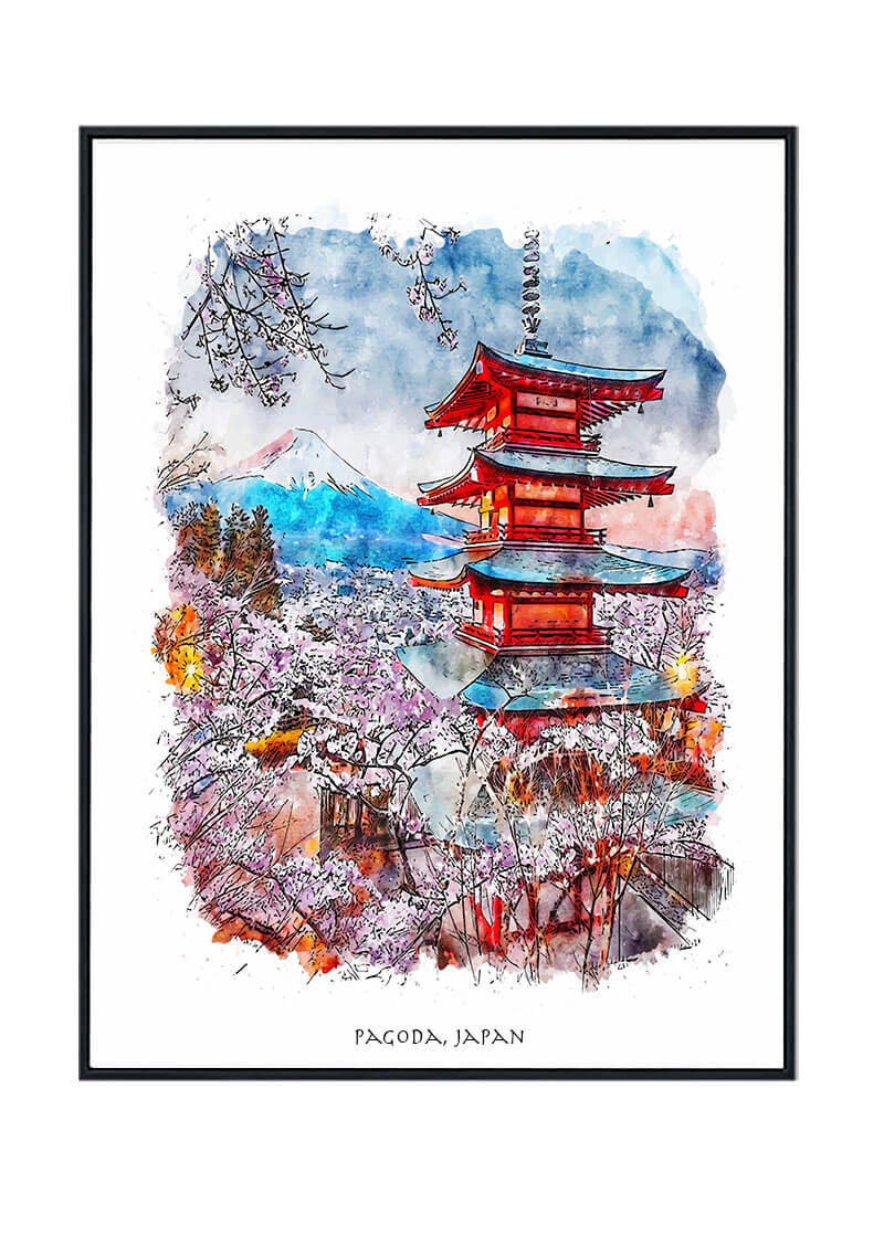 Pagoda Poster, Japan