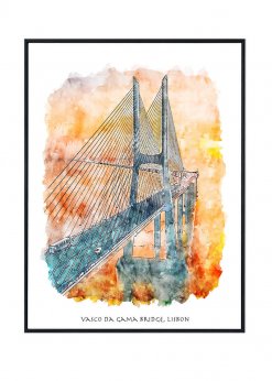 Vasco Da Gama Bridge Poster, Portugal